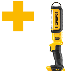 DeWALT lampen actie DCL050