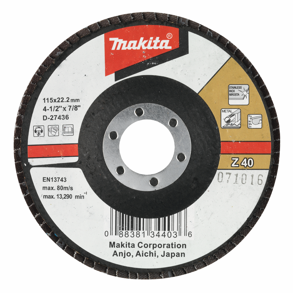 Makita D-27436 Lamellenschuurschijf Z40 | 115mm