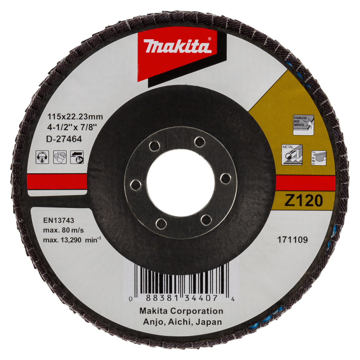 Makita D-27464 Lamellenschuurschijf Z120 | 115mm