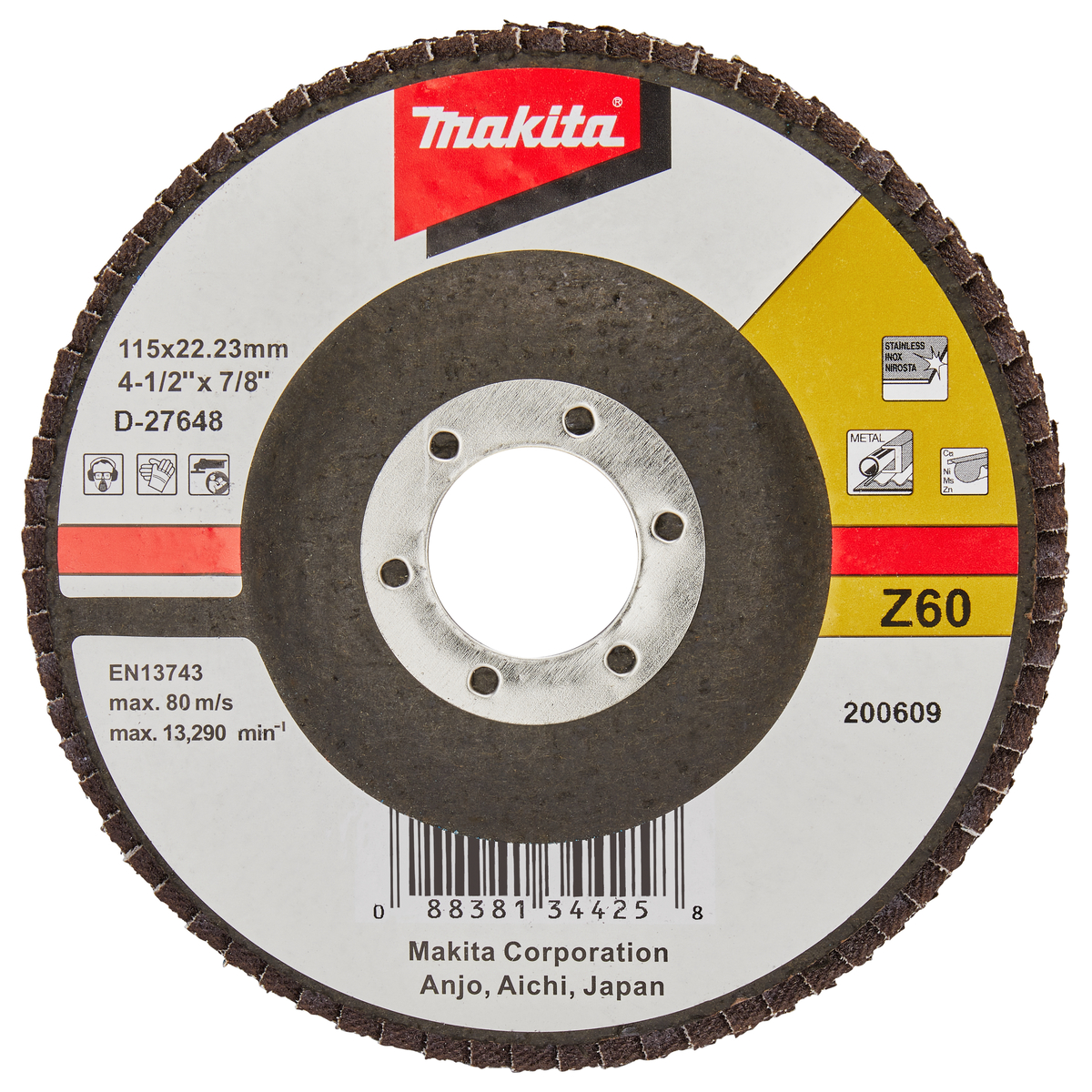Makita D-27648 Lamellenschuurschijf Z60 | 115mm