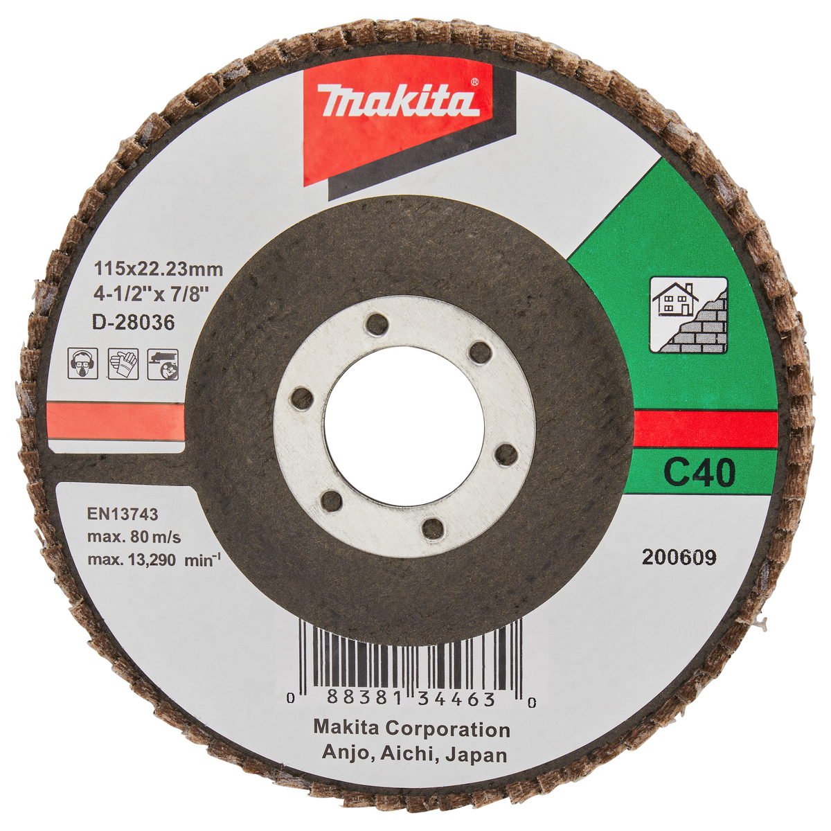 Makita D-28036 Lamellenschuurschijf C40 | 115mm