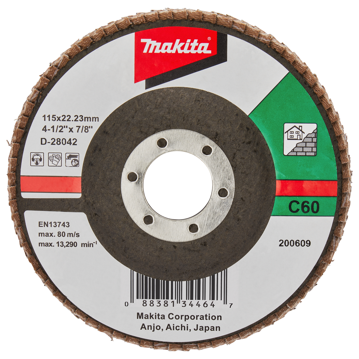 Makita D-28042 Lamellenschuurschijf C60 | 115mm