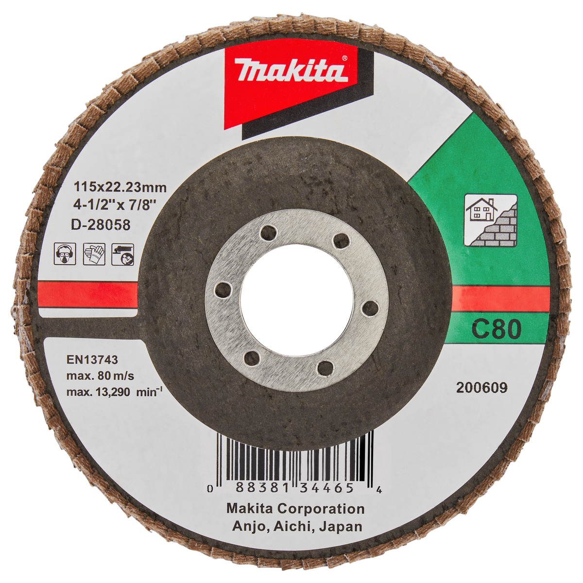Makita D-28058 Lamellenschuurschijf C80 | 115mm