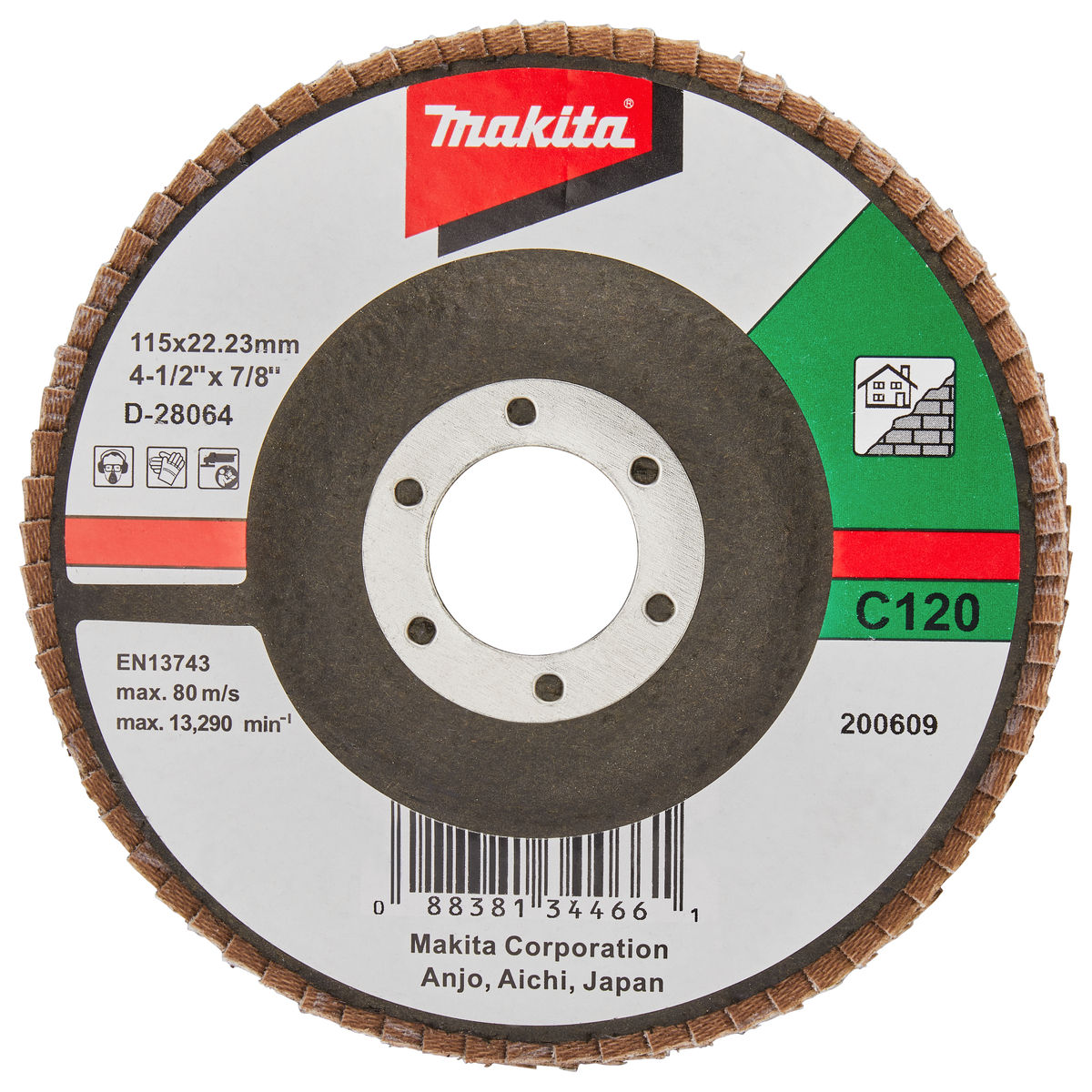Makita D-28064 Lamellenschuurschijf 115mm C120