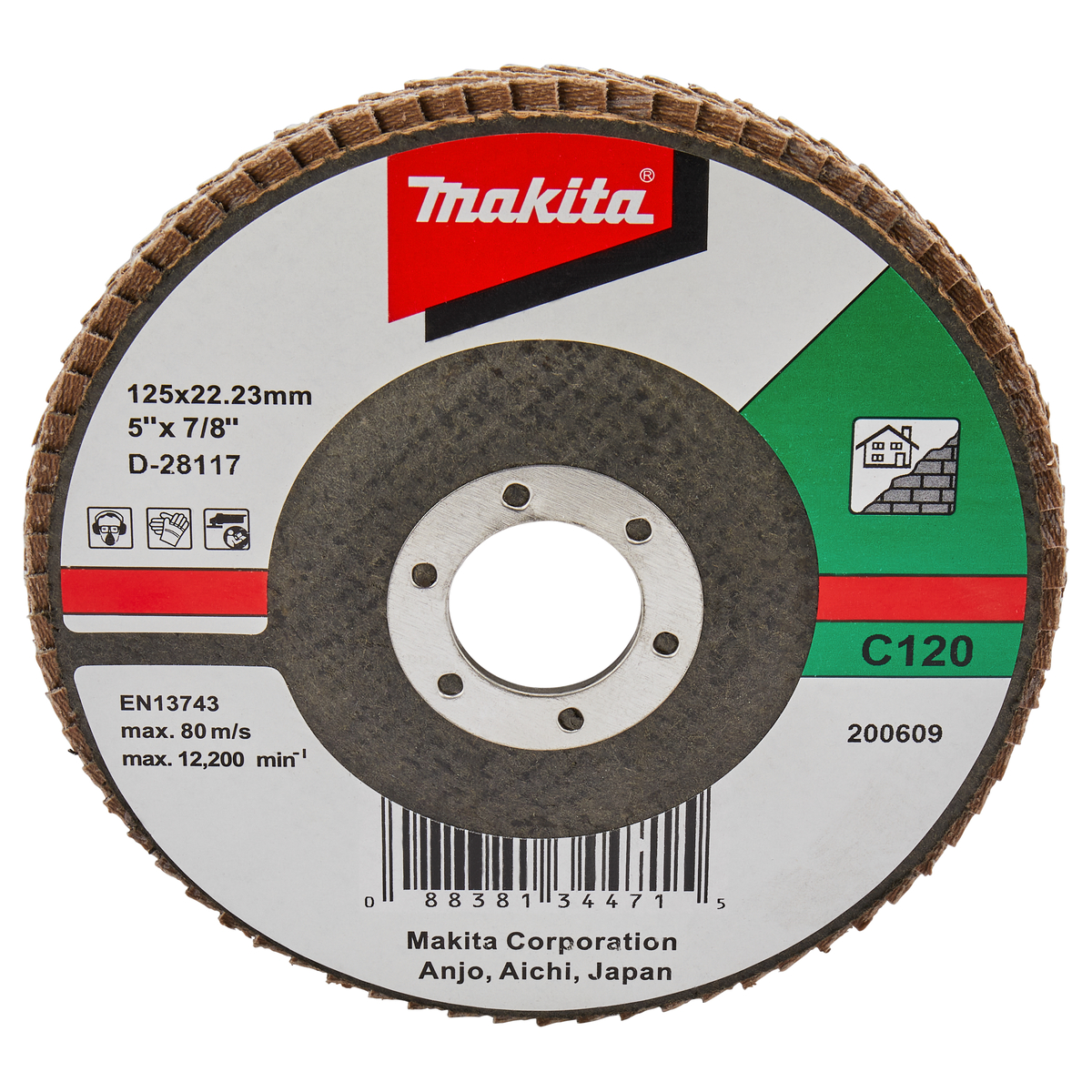 Makita D-28117 Lamellenschuurschijf C120 | 125mm