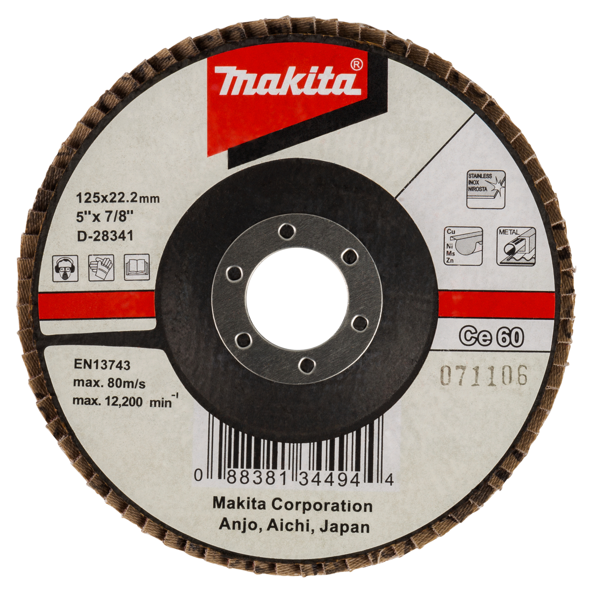 Makita D-28341 Lamellenschuurschijf Ce60 | 125mm