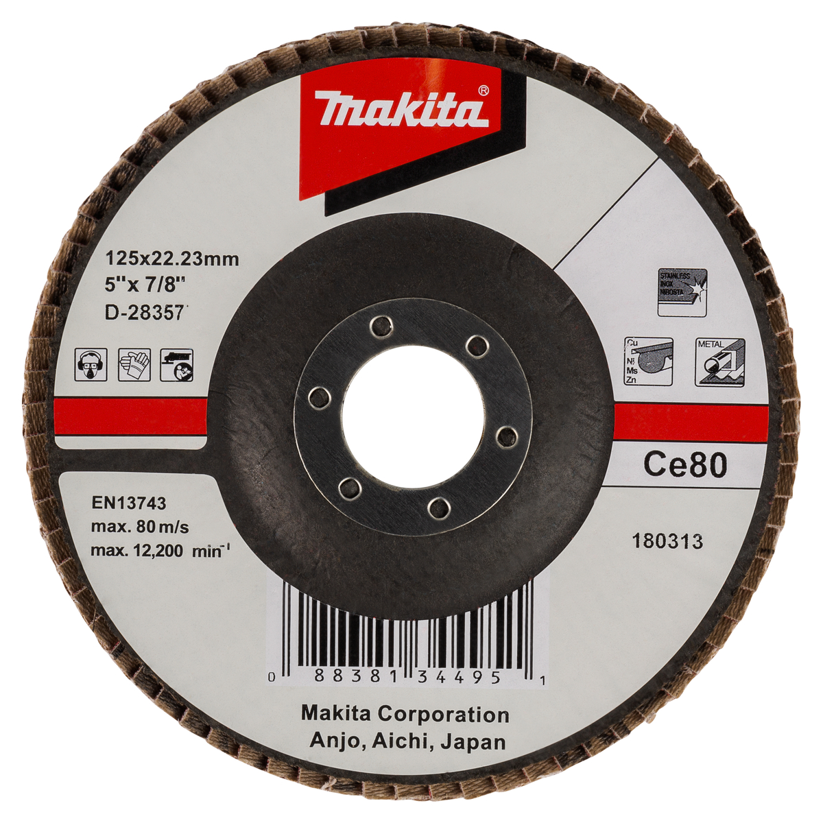 Makita D-28357 Lamellenschuurschijf Ce80 | 125mm