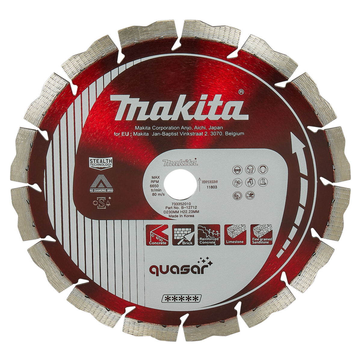 Makita B-12712 Diamantschijf | 230 x 22,23 x 2,6 mm
