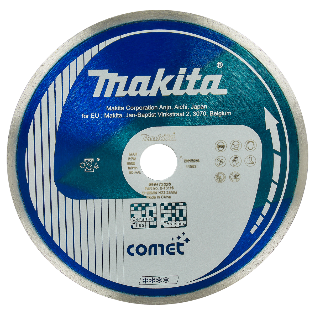 Makita B-13116 Diamantschijf | 180 x 22,23 x 1,6 mm
