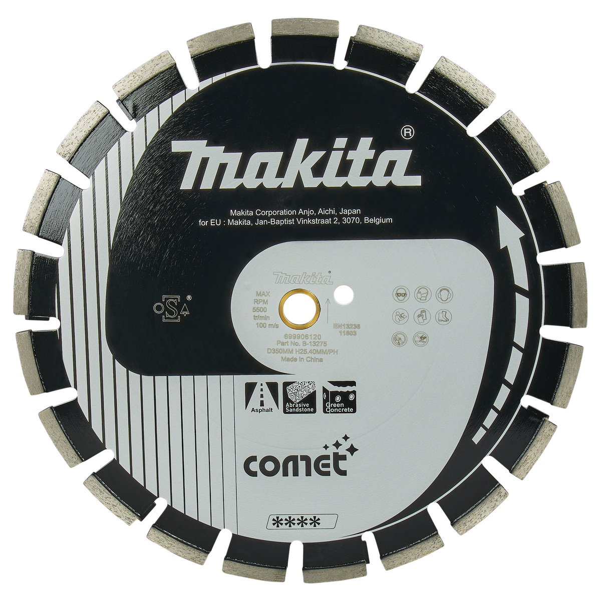 Makita B-13275 Diamantschijf | 350 x 20 x 3,2 mm | + reduceerring 20 mm
