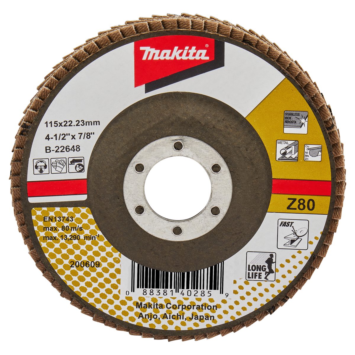 Makita B-22648 Lamellenschuurschijf Z80 | 115mm