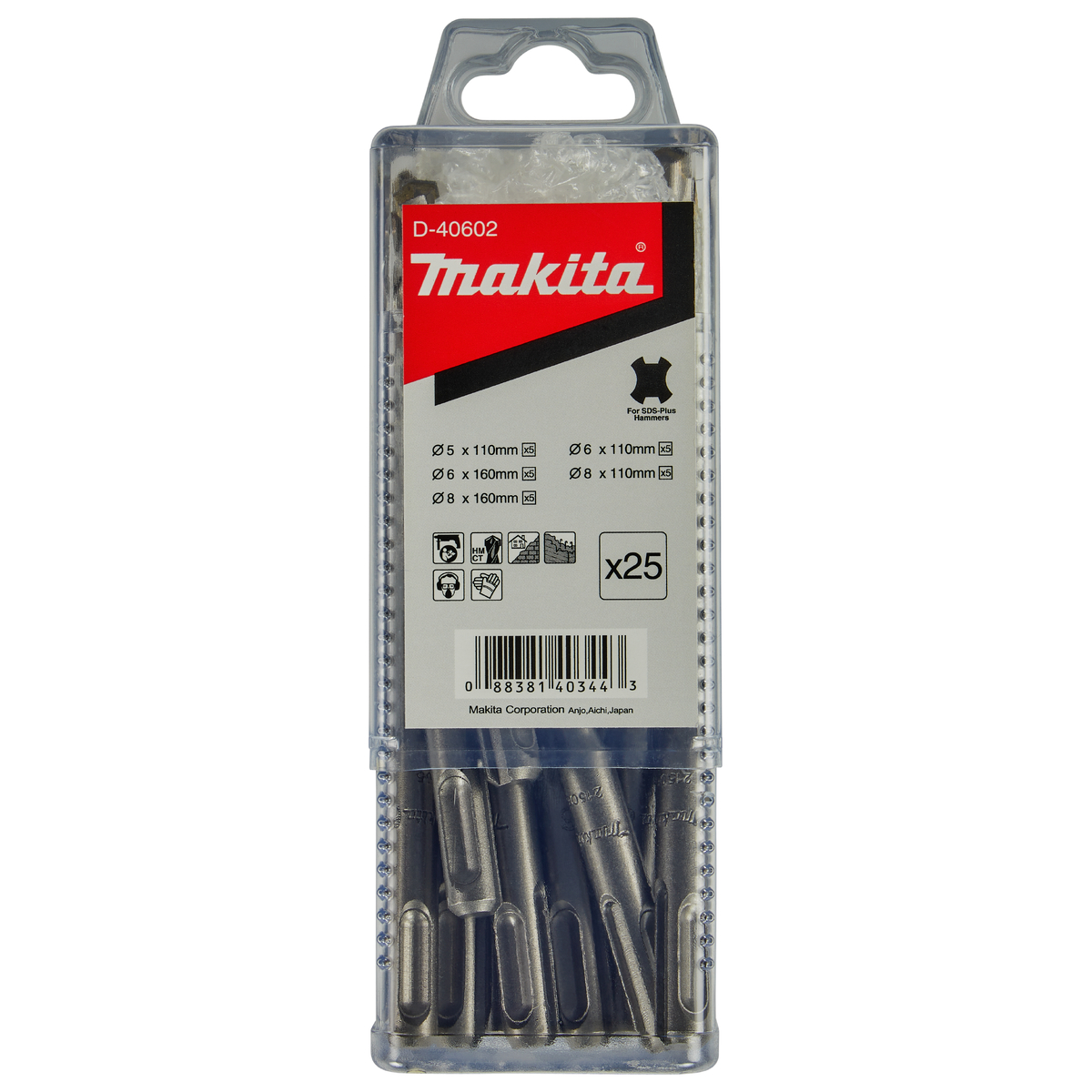 Makita D-40602 B2S: Betonboorset 25-delig