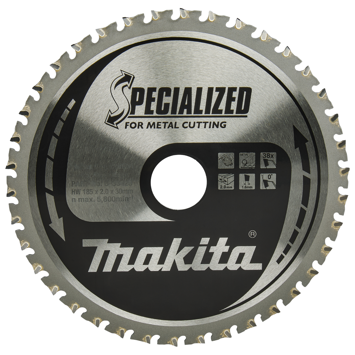 Makita B-33423 Cirkelzaagblad Staal | Specialized | 185 x 30 mm | 38-tands