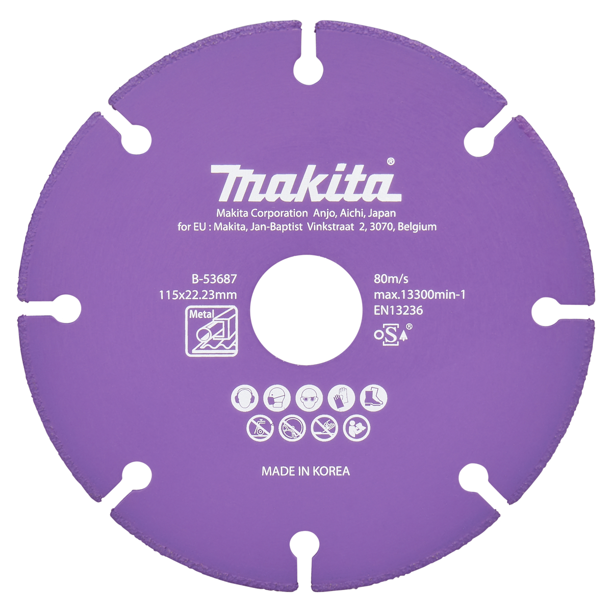 Makita B-53687 Diamantschijf staal | 115 x 22,23 x 1,3 mm