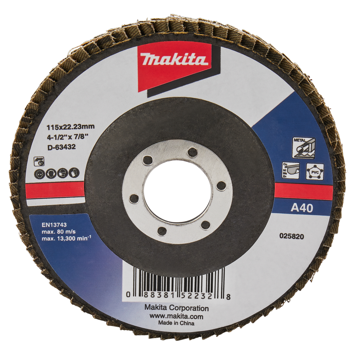 Makita D-63432 Lamellenschuurschijf A40 | 115mm