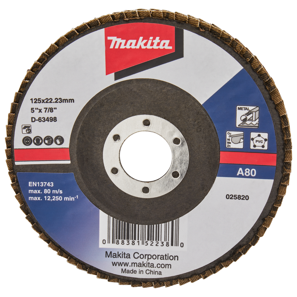 Makita D-63498 Lamellenschuurschijf A80 | 125 mm