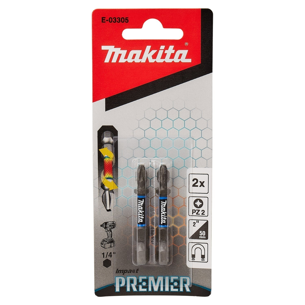 Makita Slagschroefbit PZ2x50mm XTT Impact Premier - E-03305
