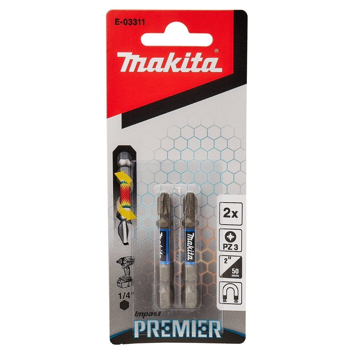 Makita Slagschroefbit PZ3x50mm XTT Impact Premier - E-03311