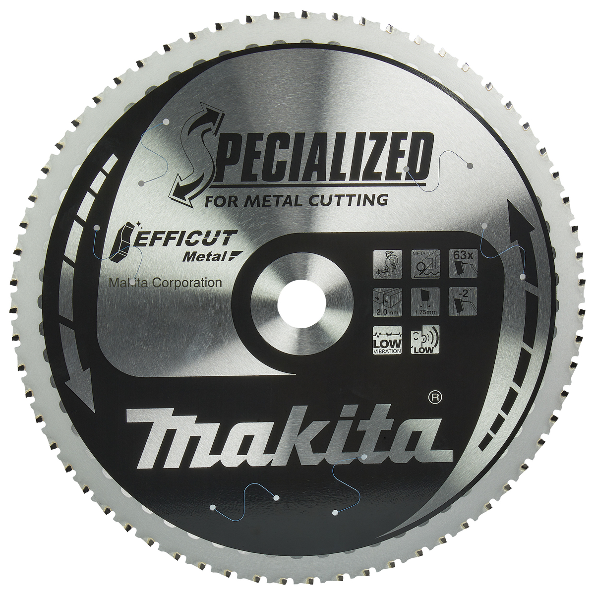 Makita E-12055 Afkortzaagblad Staal | Efficut | 305 x 25,4 mm | 63-tands