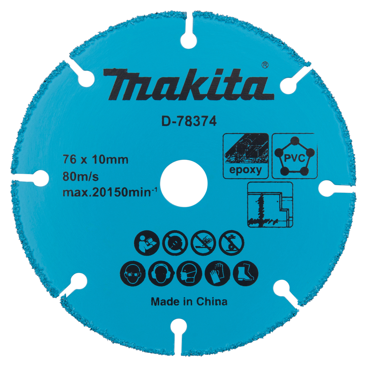 Makita D-78374 Doorslijpschijf HM/TCG | 76 x 10 x 1,75 mm