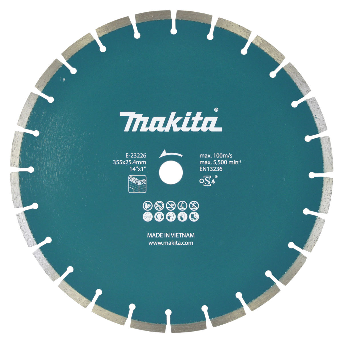 Makita E-23226 Diamantschijf | 355 x 25,4 x 2,8 mm