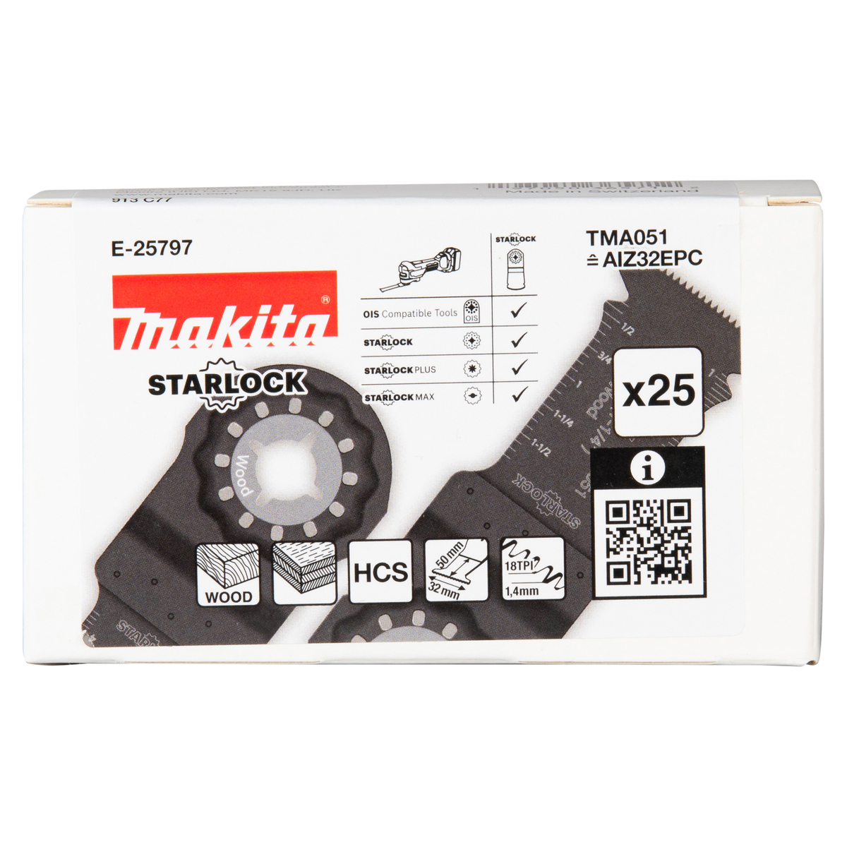 Makita E-25797 TMA051 Invalzaagblad 32x50mm hout 25 stuks