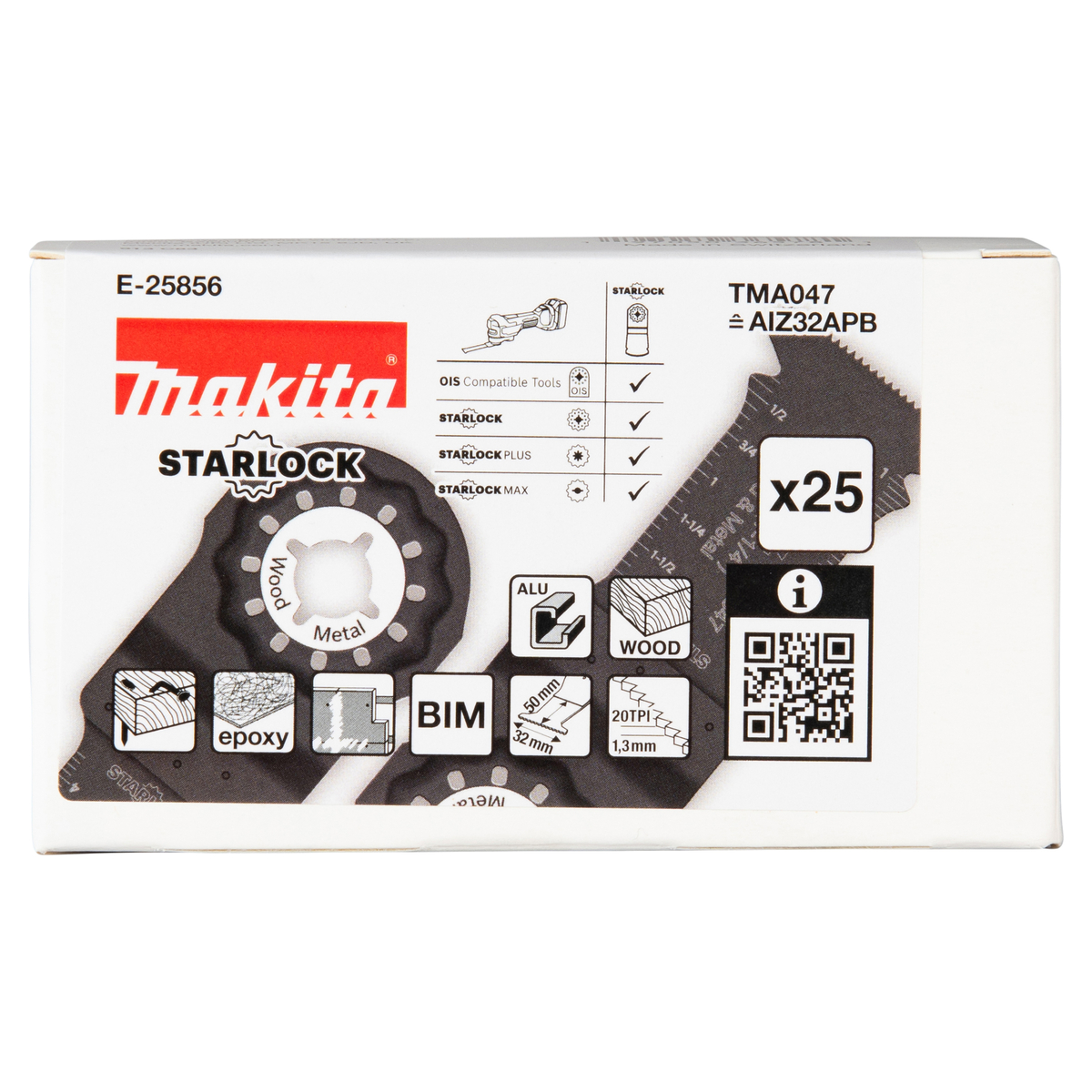 Makita E-25856 TMA047 Invalzaagblad 32x50mm hout&staal 25 stuks