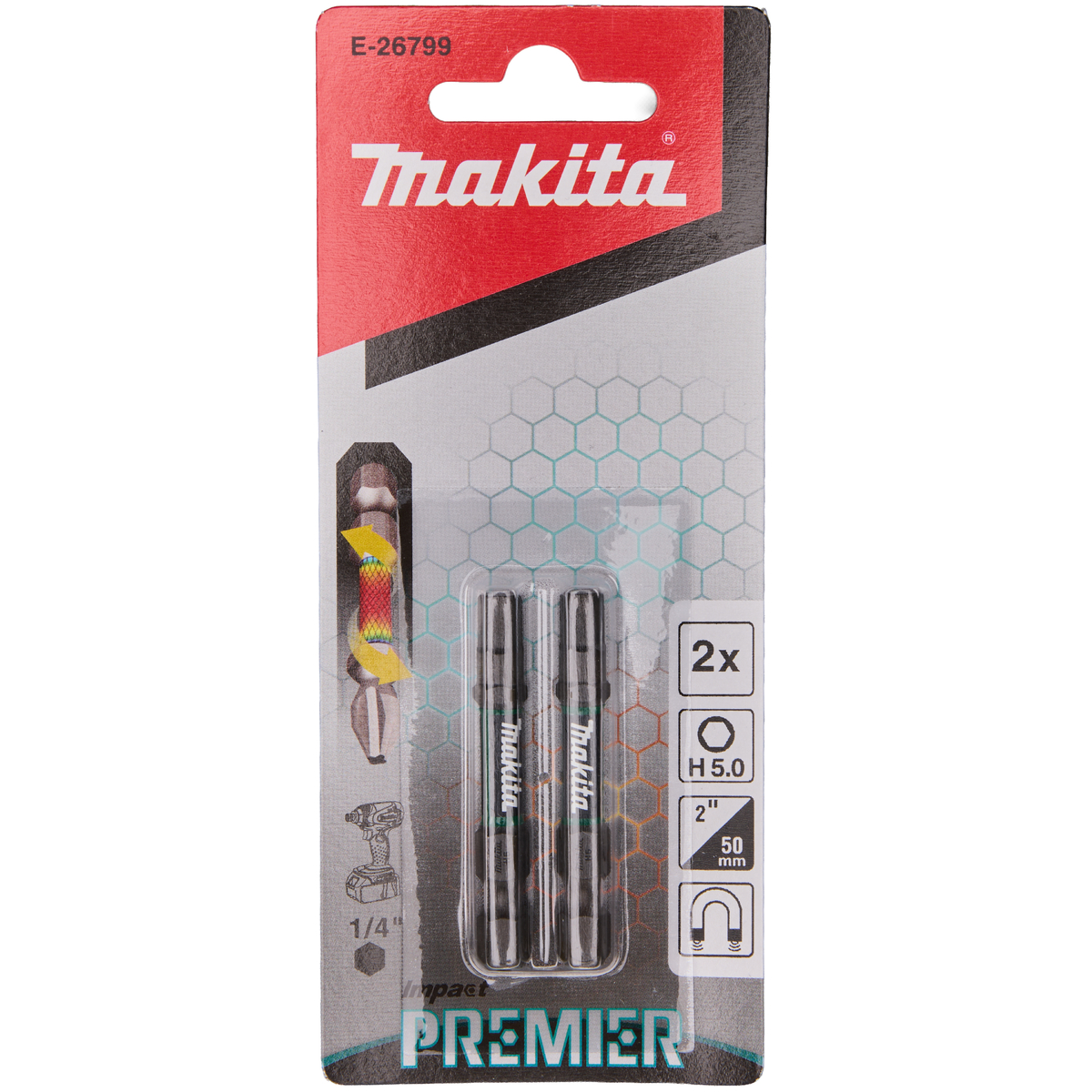 Makita E-26799 Impact Premier Slagschroefbit H5x50mm VE=2