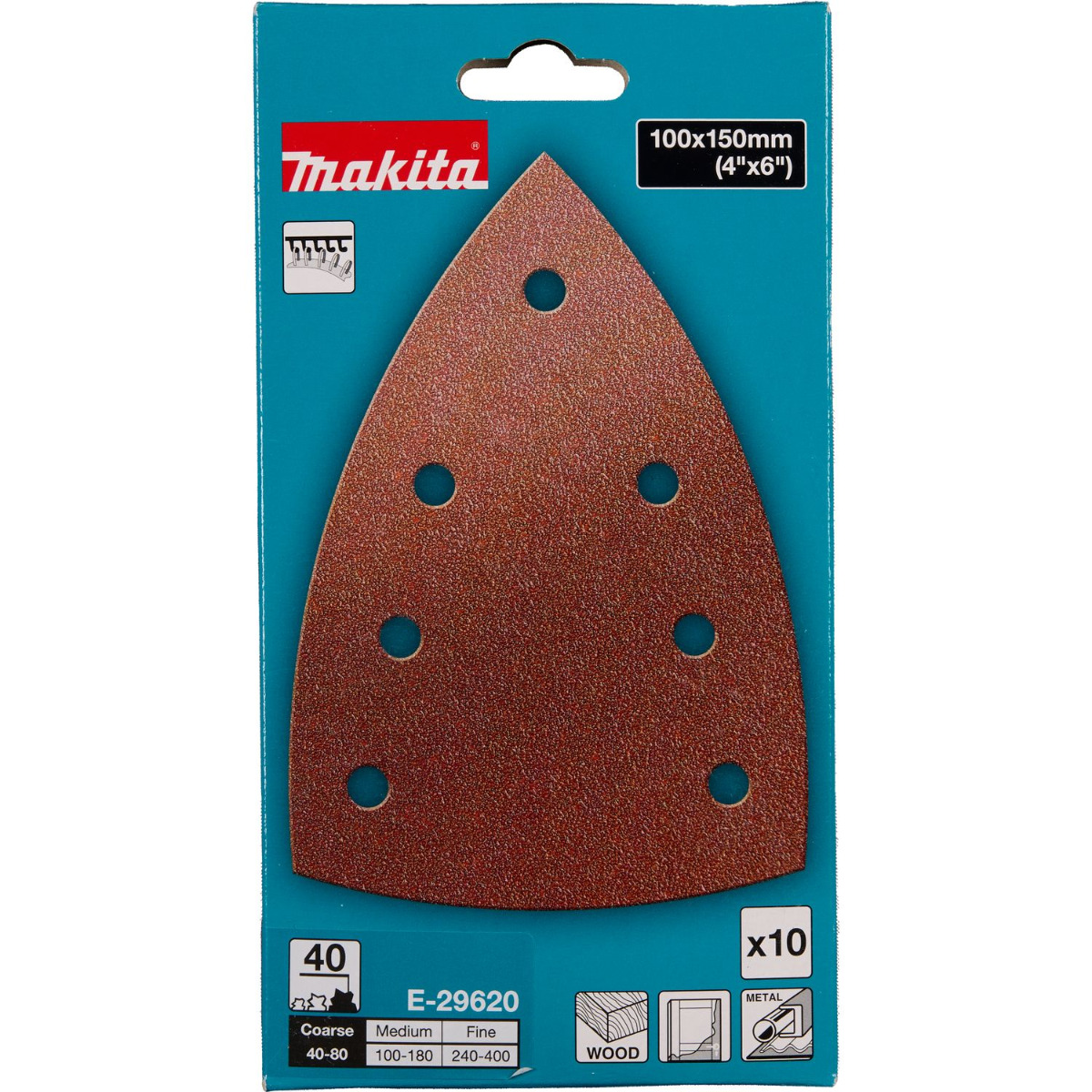 Makita E-29620 Delta schuurvel 100x150 A40 VE=10