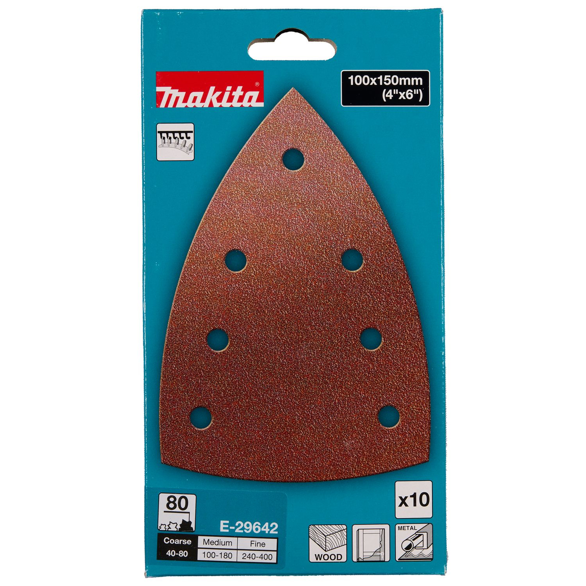 Makita E-29642 Delta schuurvel 100x150 A80 VE=10