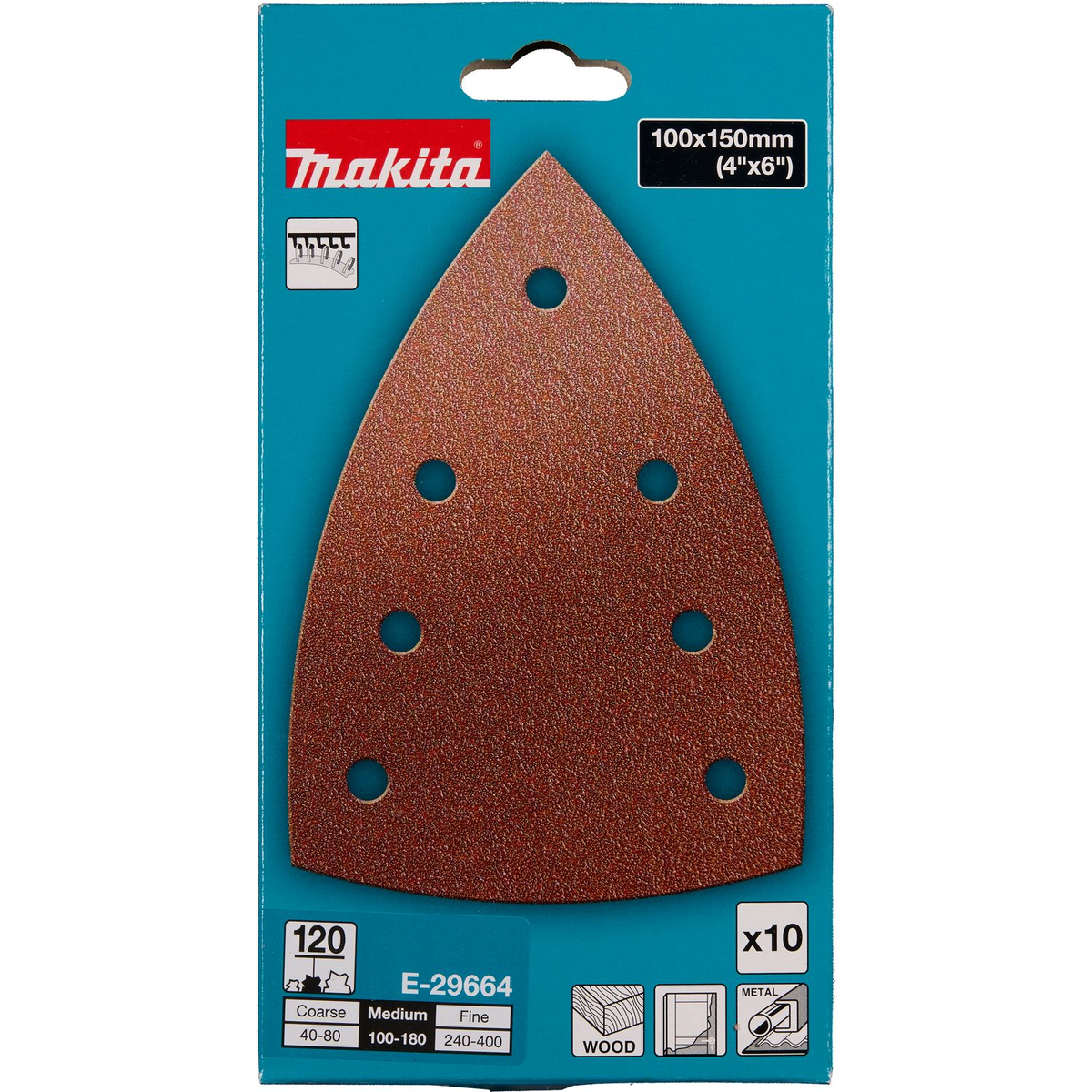 Makita E-29664 Delta schuurvel 100x150 A120 VE=10