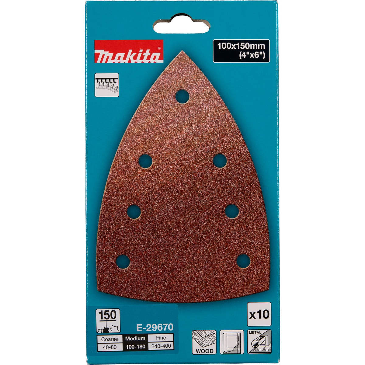Makita E-29670 Delta schuurvel 100x150 A150 VE=10
