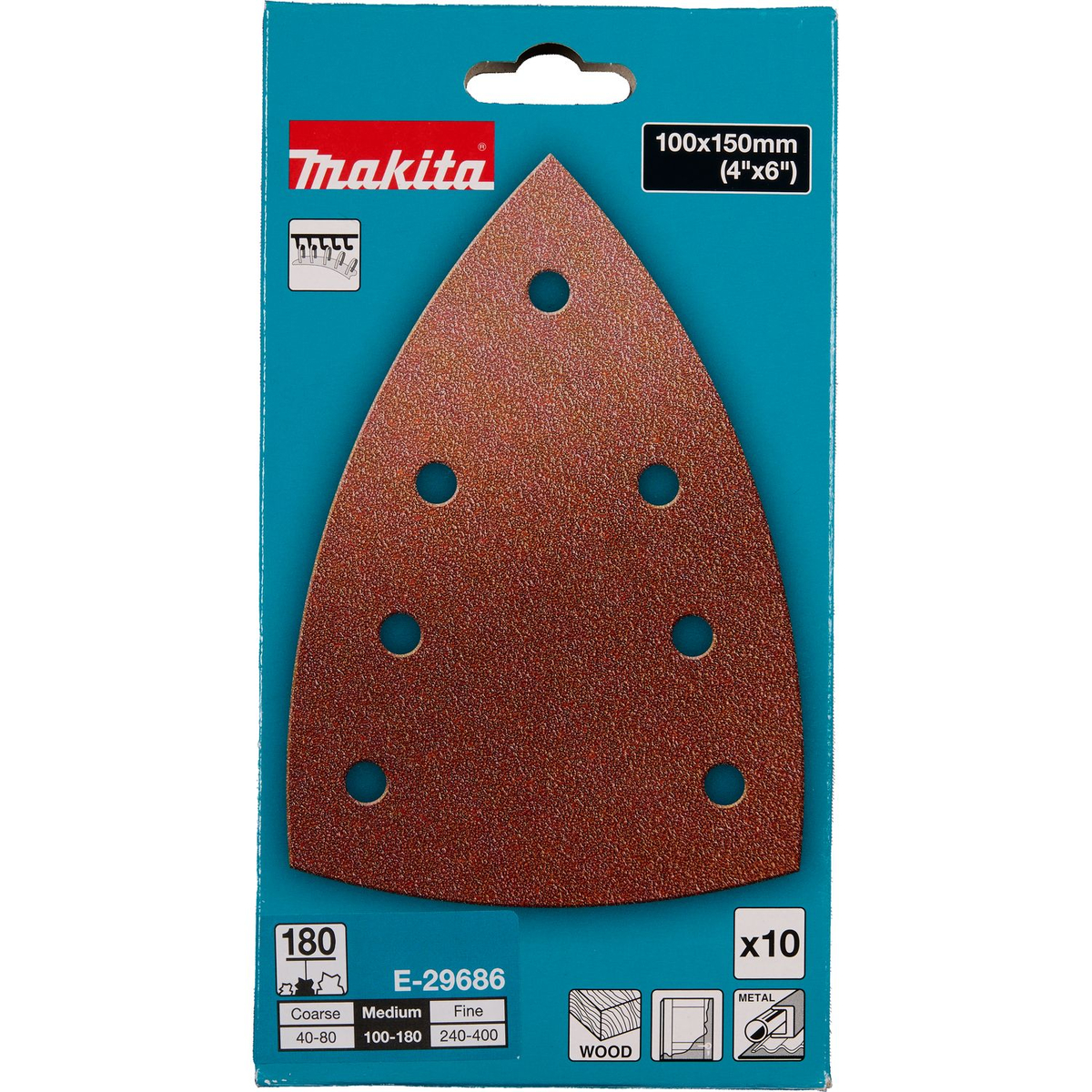 Makita E-29686 Delta schuurvel 100x150 A180 VE=10