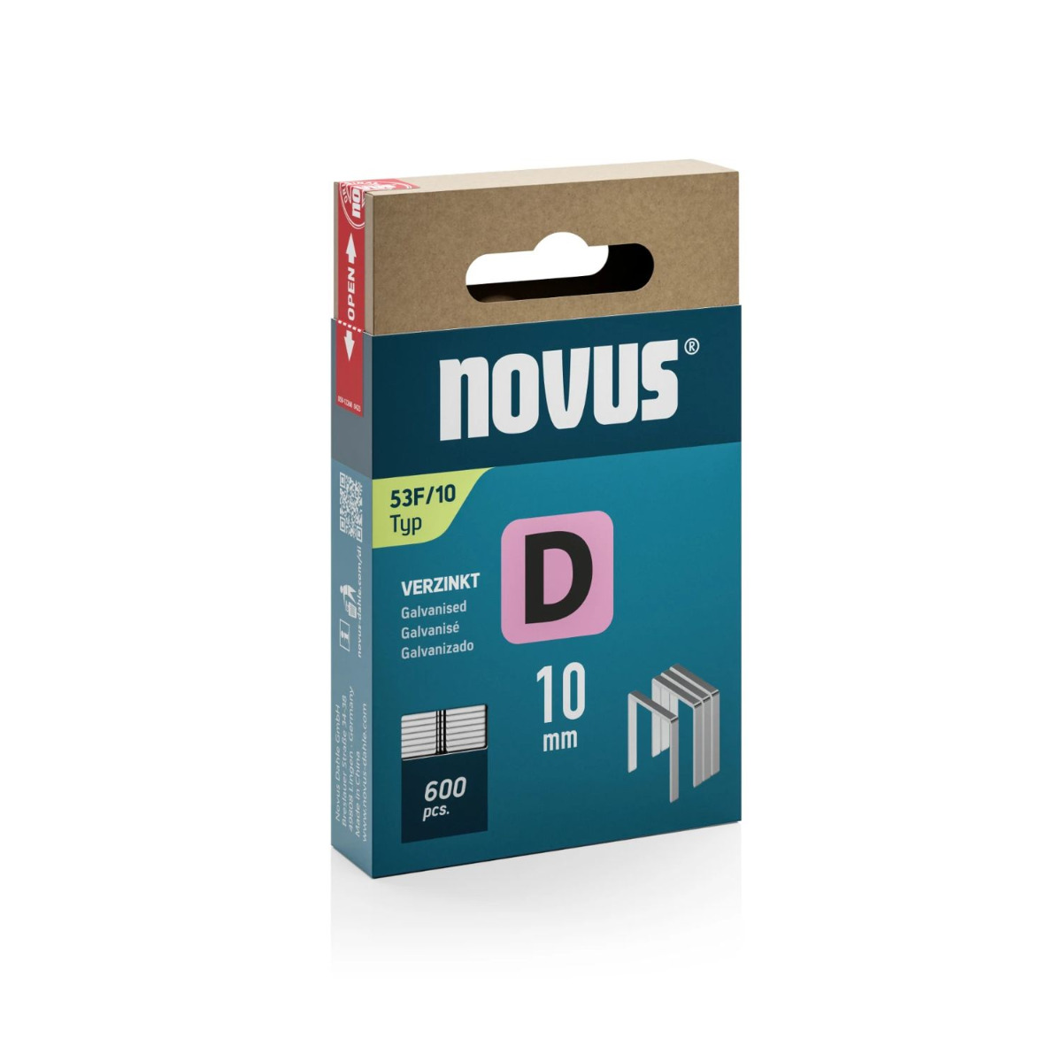 Novus D | type 53 F platte draadnieten 10 mm VE=600 - 042-0790 afbeelding