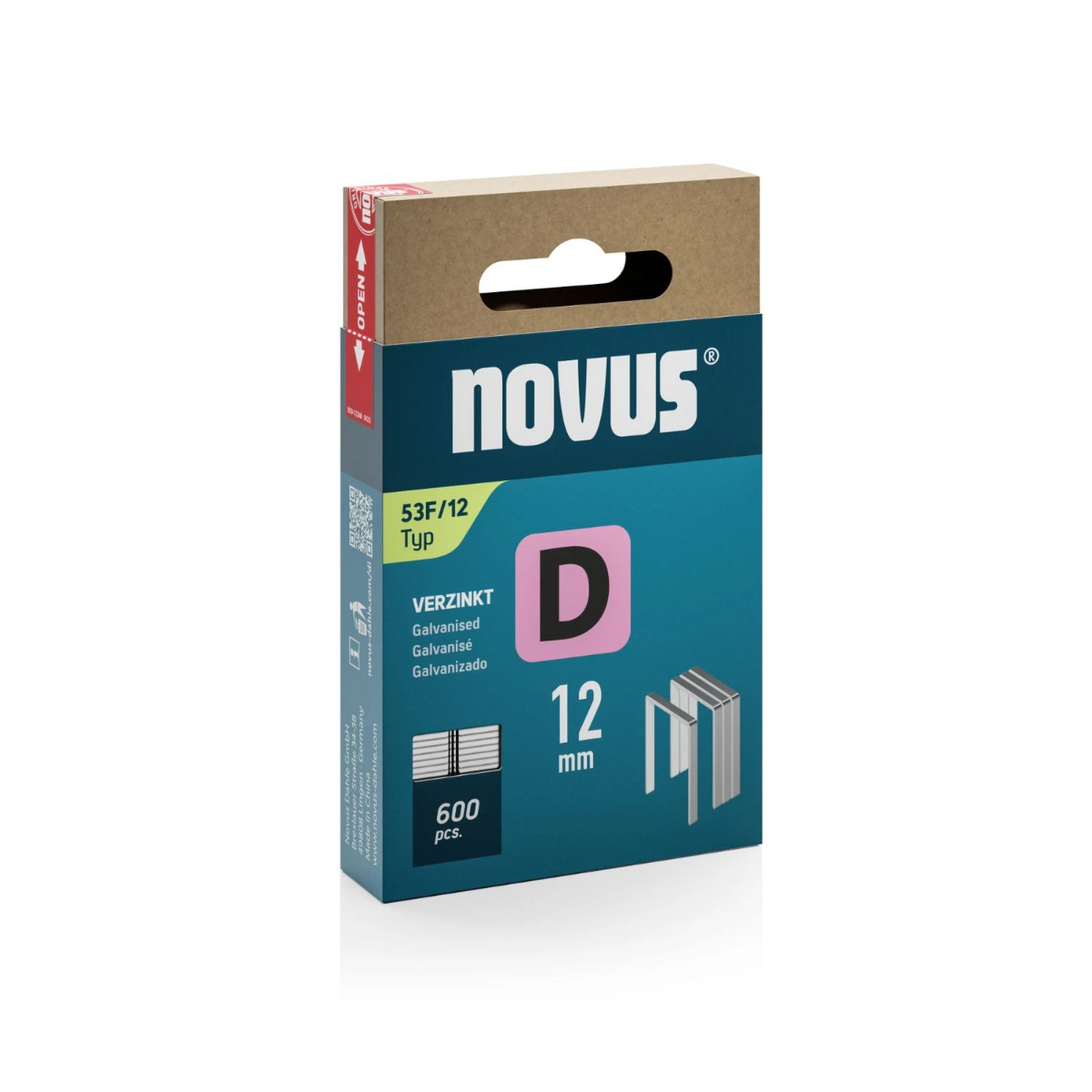 Novus D | type 53 F platte draadnieten 12 mm VE=600 - 042-0791 afbeelding 1