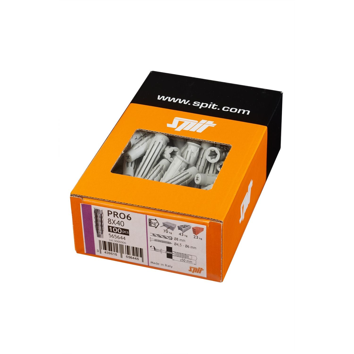 Spit PRO6 universele plug 8x40 mm VE=100 - 565644 afbeelding