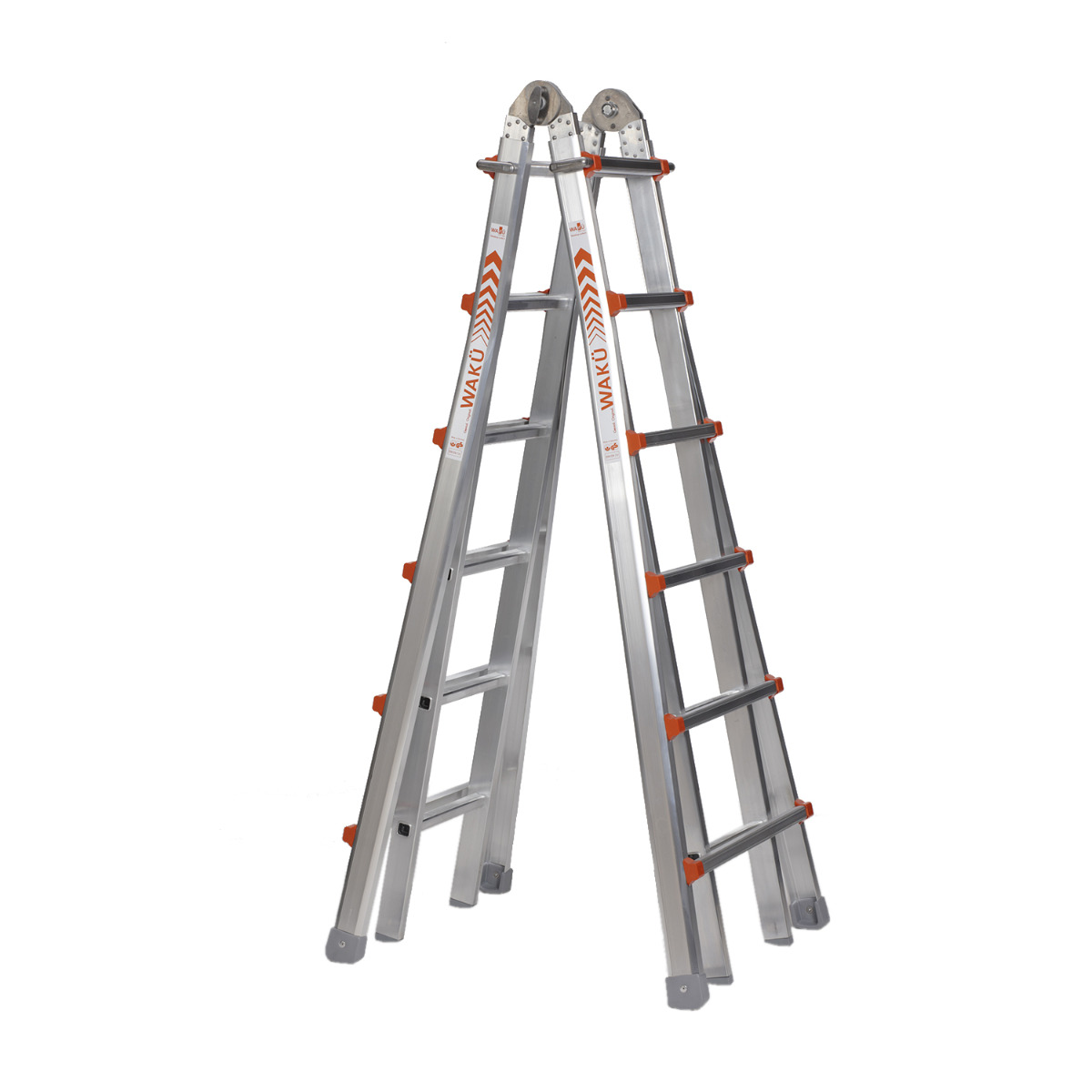 Waku Telescoopladder vouwladder 4x6 treden - 1413800103 afbeelding