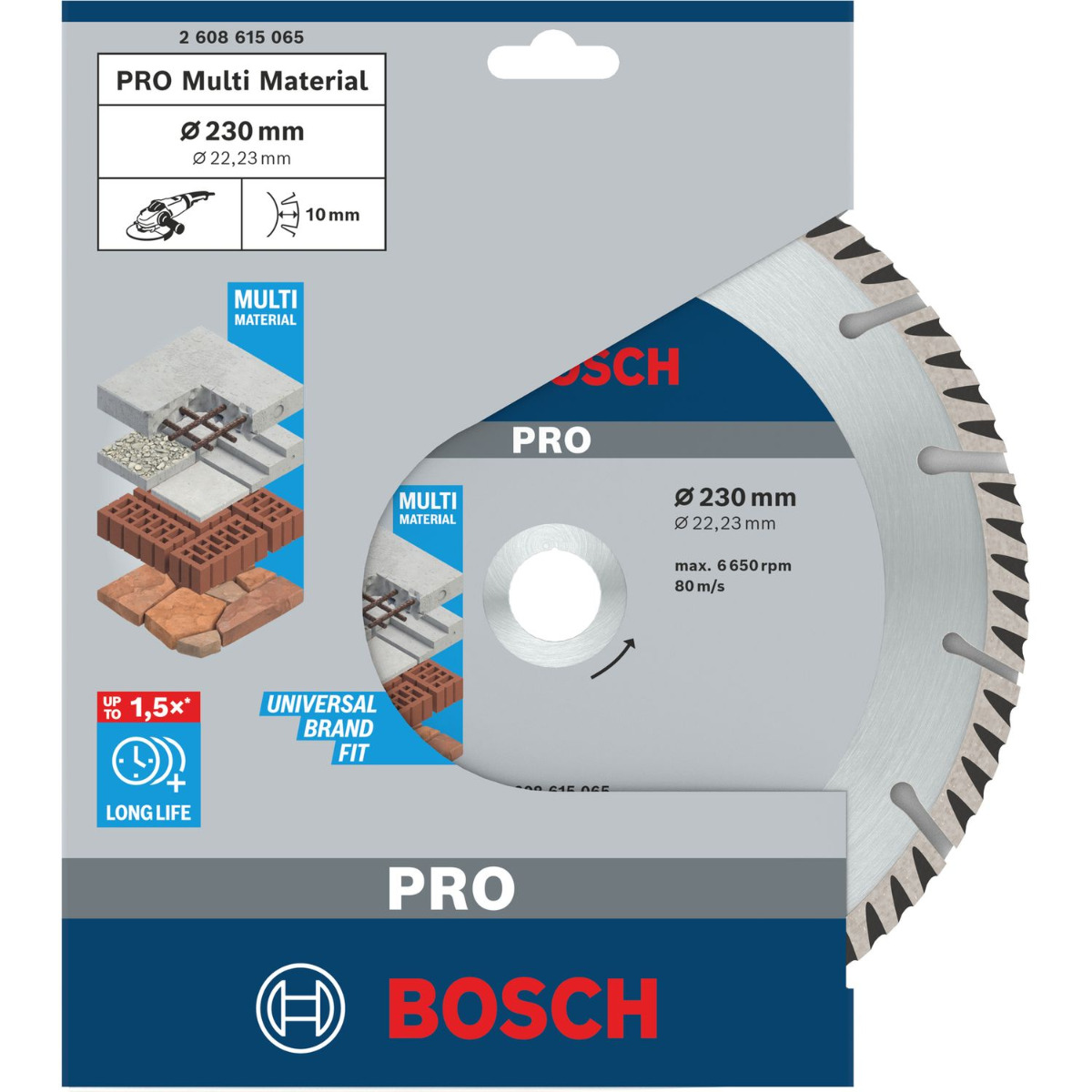 Bosch Professional PRO Multi Material diamantdoorslijpschijf 230 x 22,23 mm - 2608615065