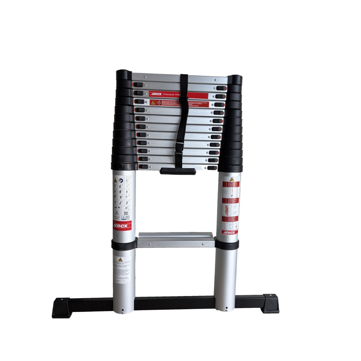 4tecx Telescoopladder 3,8m met stabilizer - 4041000900