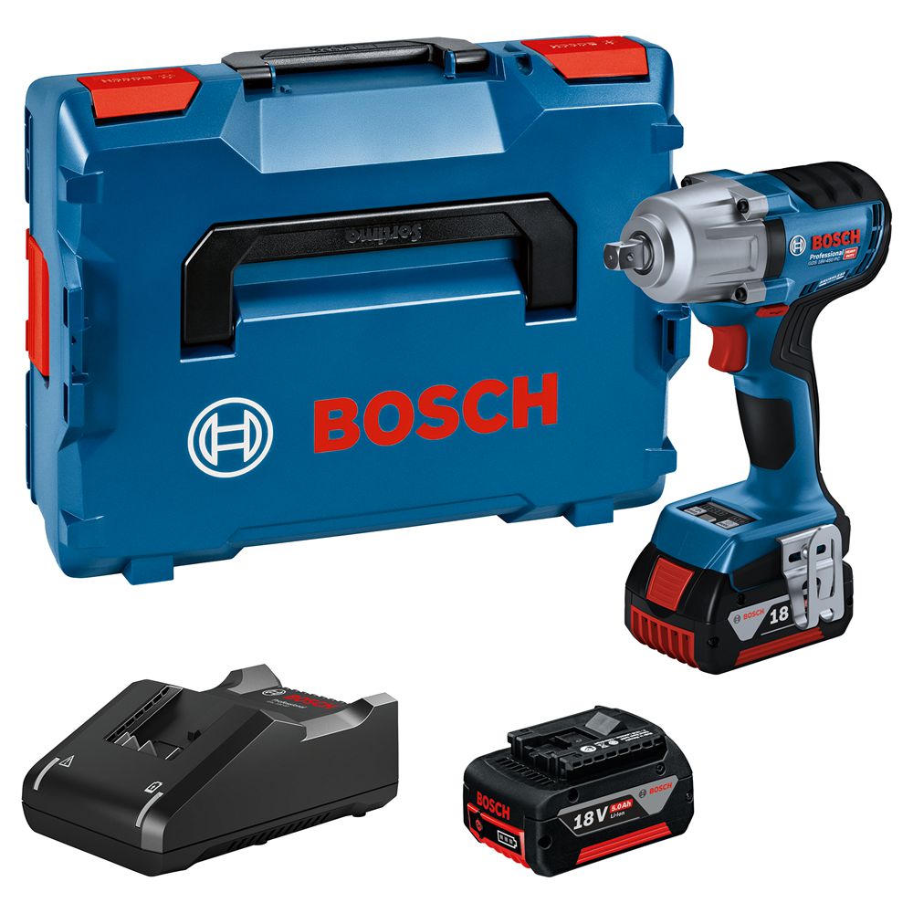 Bosch Professional GDS 18V-450 PC Accu slagmoersleutel 450Nm 1/2" borgpin 18V 5.0 Ah in L-Boxx - 06019K4103