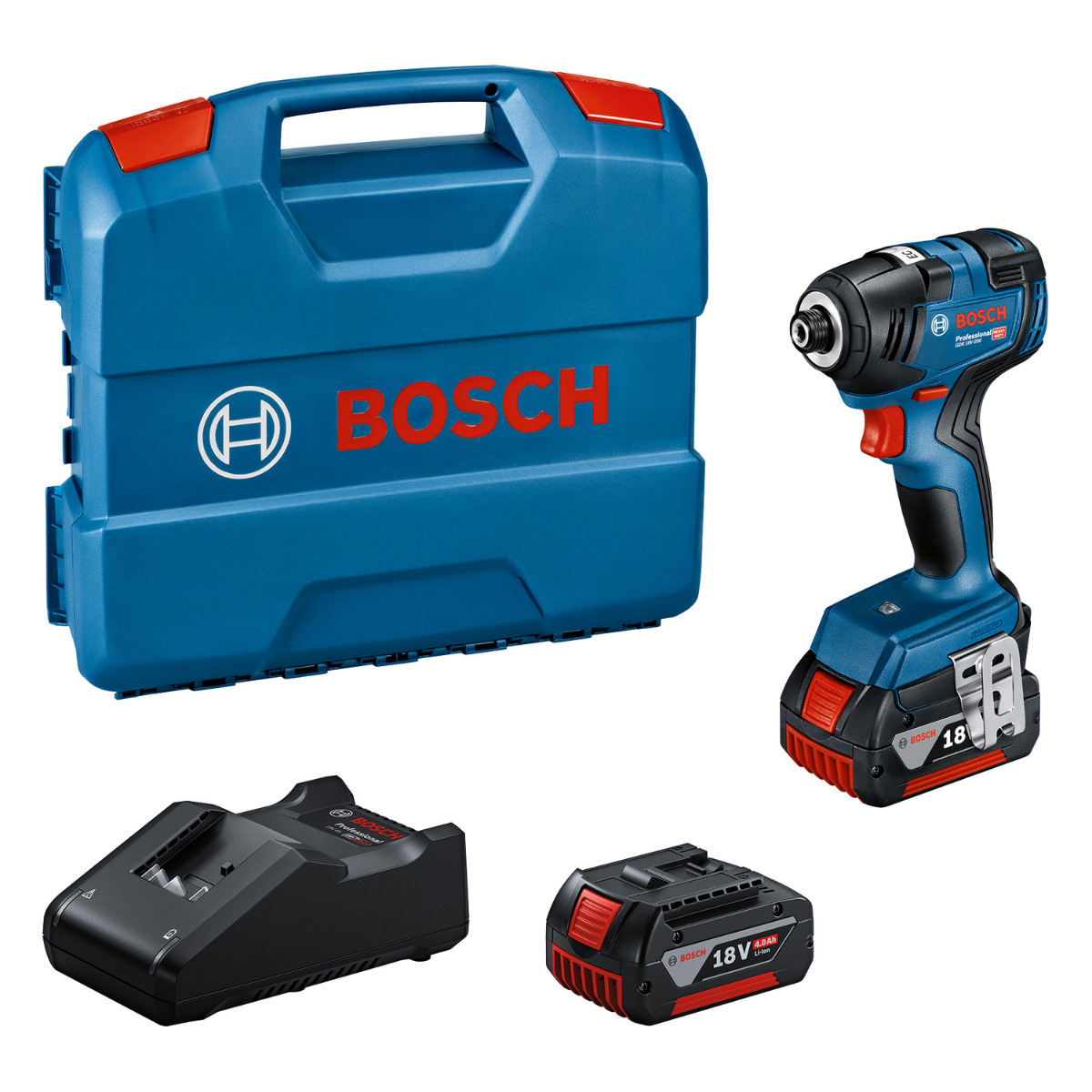 Bosch Professional GDR 18V-200 – Set met 2× 4,0 Ah in L-Case