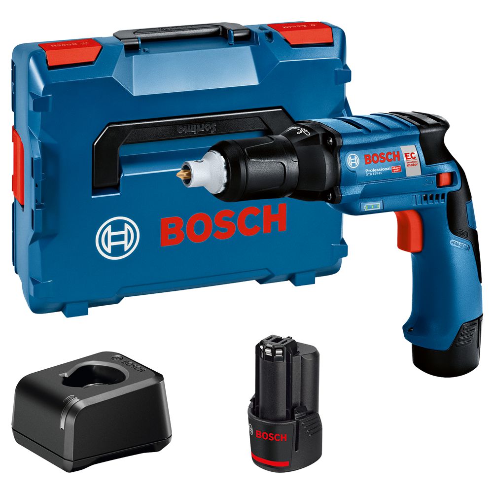 Bosch Professional GTB 12V-11 – 2× 2,0Ah + GAL 12V-20 in L-BOXX 102