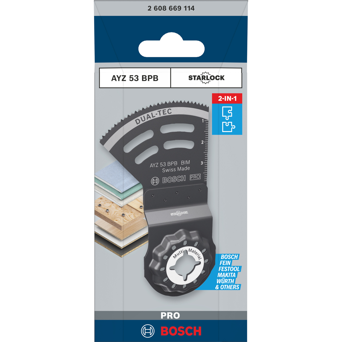 Bosch Professional PRO AYZ53BPB Multitoolzaagblad Dual-Tec (1 stuks) - 2608669114