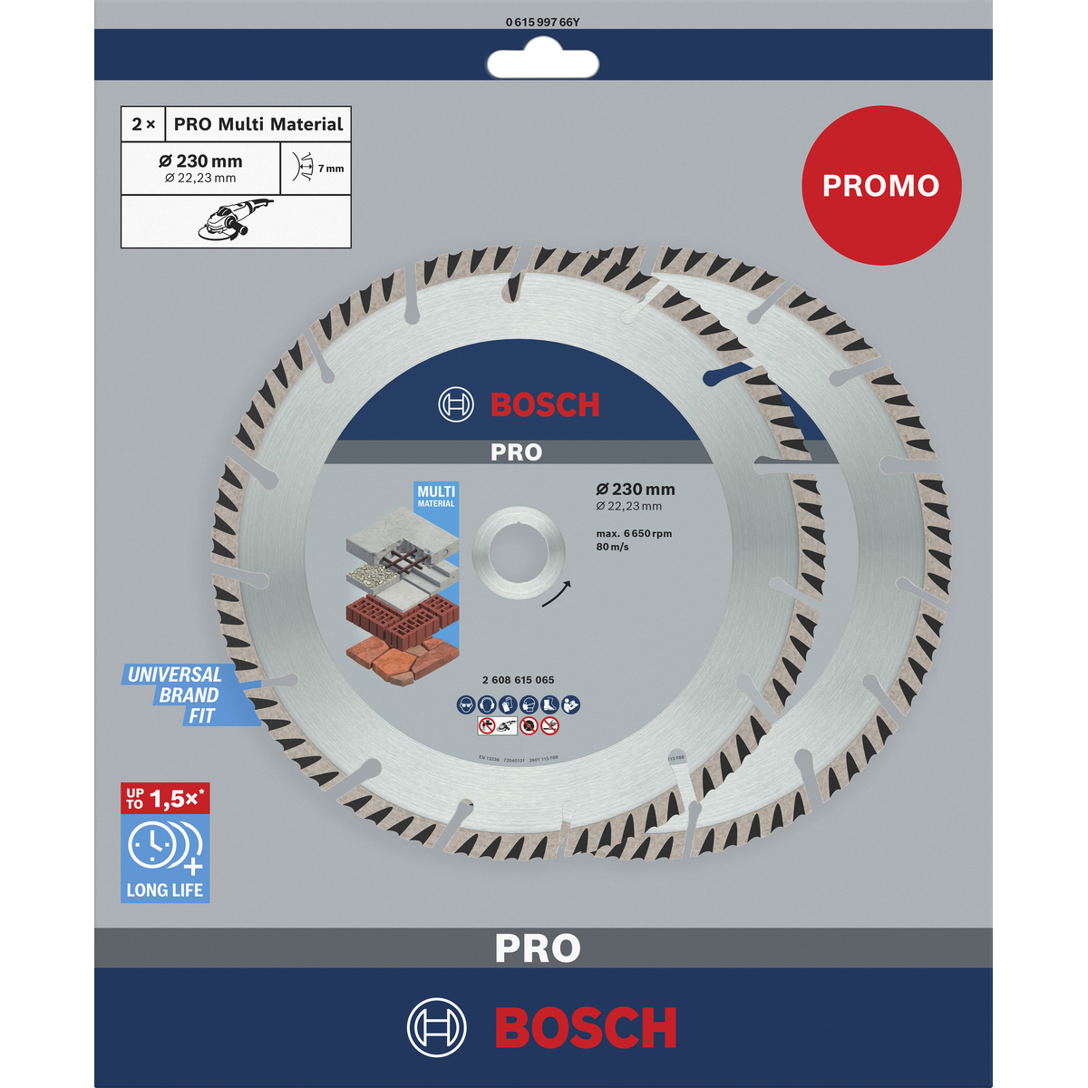 Bosch Professional PRO Multimateriaal diamantdoorslijpschijf 230 mm - 061599766Y