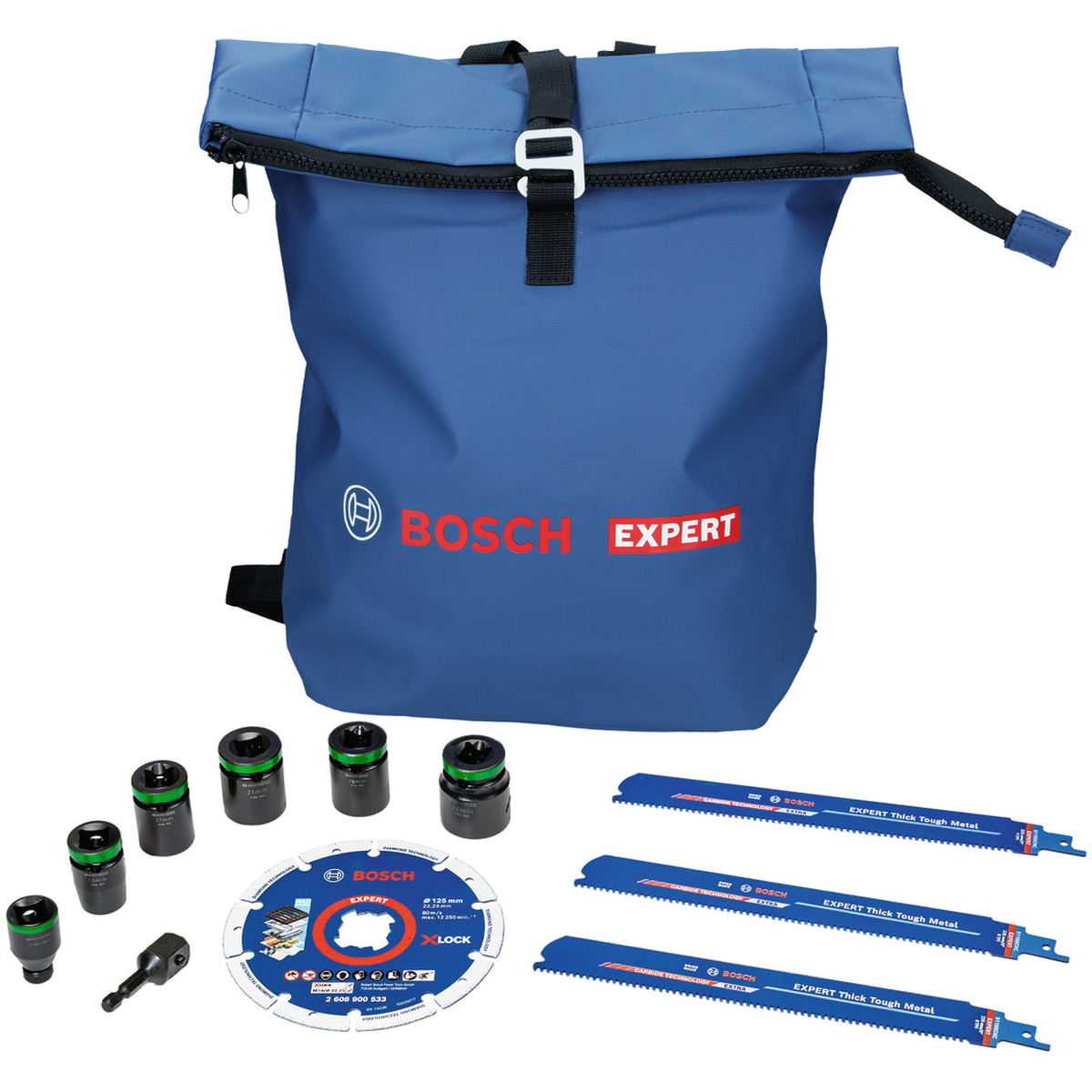 Bosch Professional HVAC-set (reciprozaagbladen + krachtdoppen + diamanschijf + dopadapter) - 061599768E