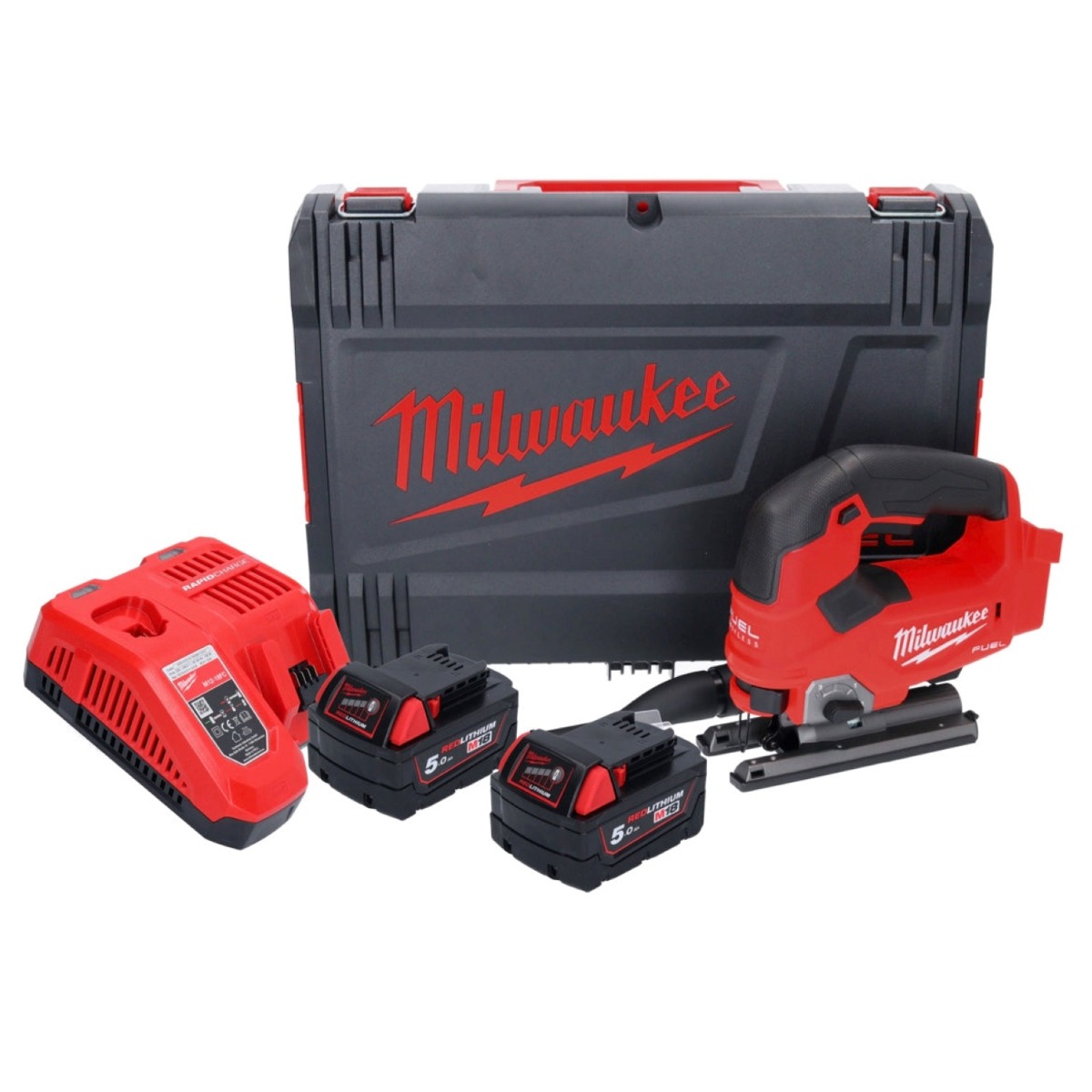 Milwaukee M18 FUEL™ FJS-502X Accu Decoupeerzaag 25mm 18V 5.0Ah in HD-Box - 4933464727