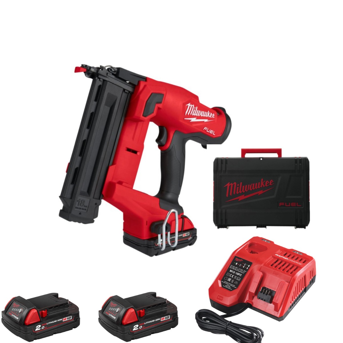 Milwaukee M18 FUEL™ FN18GS-202X Accu Afwerktacker 18Ga 18V 2.0Ah in HD-Box - 4933471407 afbeelding