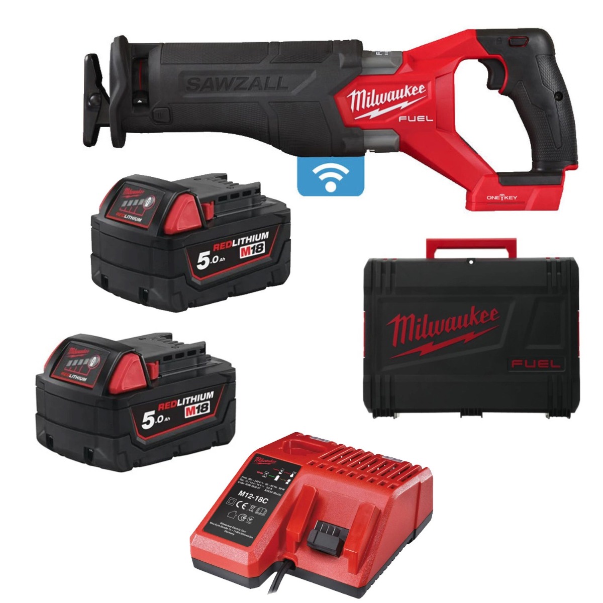 Milwaukee M18 ONEFSZ-502X Accu Reciprozaag 18V 5.0Ah in HD-box - 4933478294 afbeelding 1