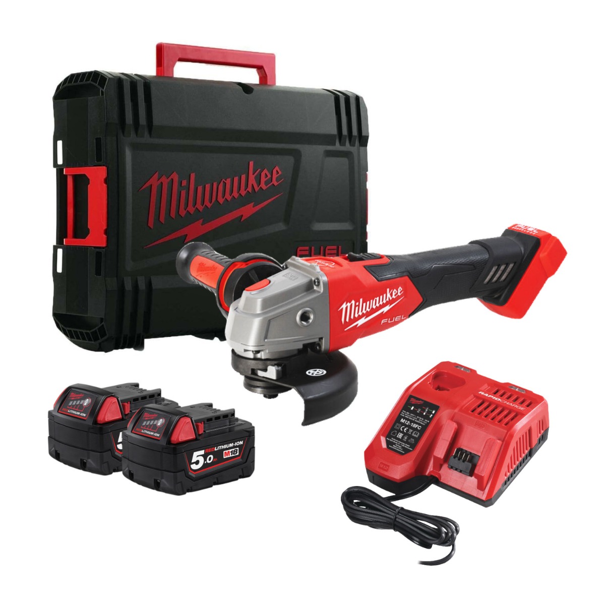 Milwaukee M18 FSAG125XB-502X Accu Haakse slijper 125mm 18V 5.0Ah - 4933478430 afbeelding 1
