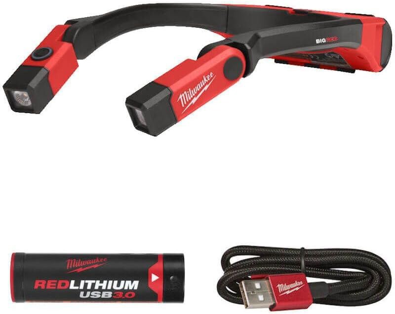 Milwaukee L4 NL400-301 Neklamp 400 lumen REDLITHIUM™ 3.0Ah USB batterij - 4933479898